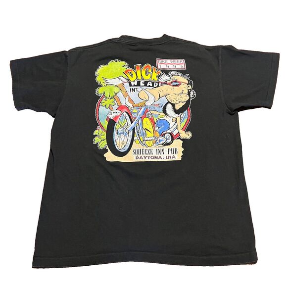 Squeeze In Pub Motorcycle Bar Vintage Bike Week 1995 Daytona FL T-Shirt Lg - Picture 5 of 8
